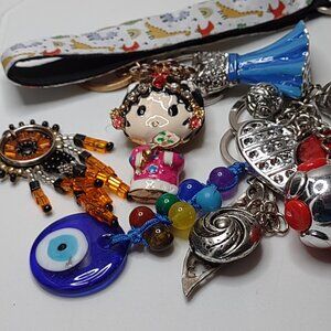 Lot Of 6 Colorful Keychains